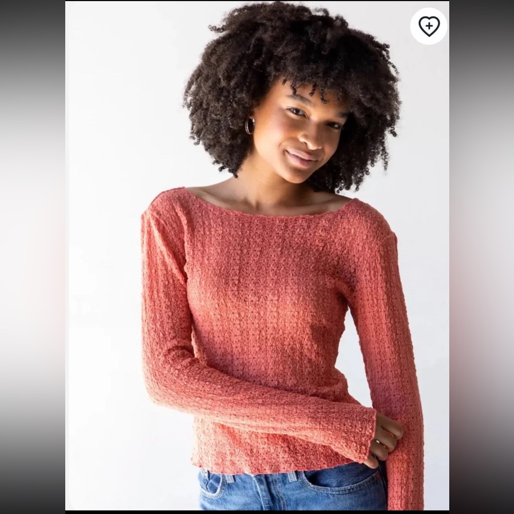 Natural Life | Lace Layering Top | XL | Coral | Excellent Condition |
